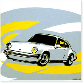 Rod Neer | Porsche No. 8, 2007, Acryl auf Leinwand, Format 30 x 30 cm