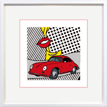 Rod Neer | o.T. (Porsche Nr.34), 2021, Pigmentdruck auf Papier, Papierformat 40 x 40 cm