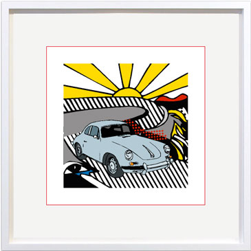 Rod Neer | o.T. (Porsche Nr.33), 2021, Pigmentdruck auf Papier, Papierformat 40 x 40 cm