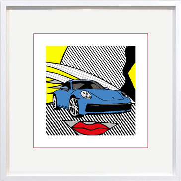 Rod Neer | o.T. (Porsche Nr.28), 2021, Pigmentdruck auf Papier, Papierformat 40 x 40 cm