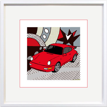 Rod Neer | o.T. (Porsche Nr.29), 2021, Pigmentdruck auf Papier, Papierformat 40 x 40 cm