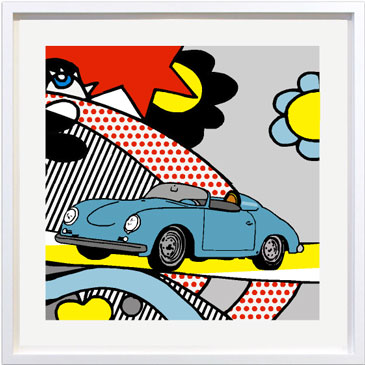 Rod Neer | o.T. (Porsche Nr.39), 2021, Acryl auf Papier, Papierformat 50 x 50 cm